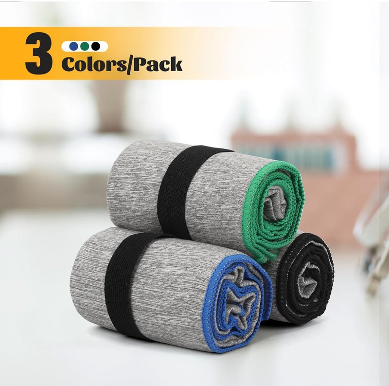 NUOYEE 3 Pack Microfiber Gym Towel Fast Drying Men Women Workout Gear for Body Sweat Sports Exercise Fitness Tennis Running Riding Hiking Camping Yoga Jogging Fishing Working Out Towel - Image 2